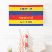 Eerste verjaardag van Red Yellow Blue Spandoek (Insitu)