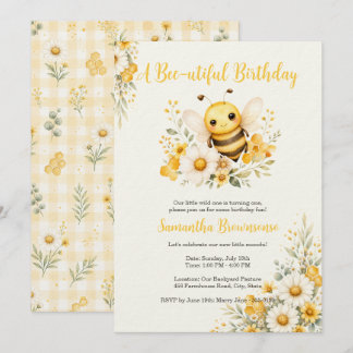 Eerste verjaardag van Sweet Bee Kaart