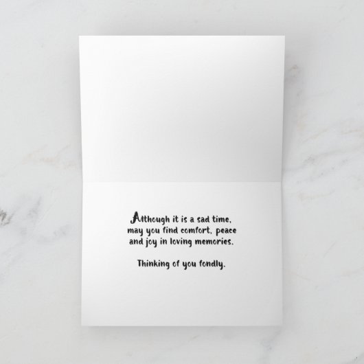 Eerste verjaardag van verlies van nichtje Vlinder Kaart (Binnen)