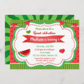 Eerste verjaardag van Watermelon Kaart (Voorkant / Achterkant)