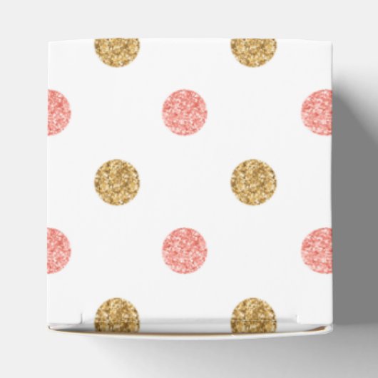 Eerste verjaardag viering Pink & Gold Glitter One Bedankdoosjes (Bovenkant)