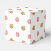 Eerste verjaardag viering Pink & Gold Glitter One Bedankdoosjes (Achterkant)