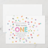 Eerste verjaardag Waterverf Kaart (Voorkant / Achterkant)