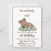 Eerste verjaardag - We kunnen uitnodiging vroeg wa (Voorkant)