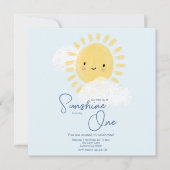 Eerste verjaardagsfeest Ray of Sunshine Schattige Save The Date (Voorkant)