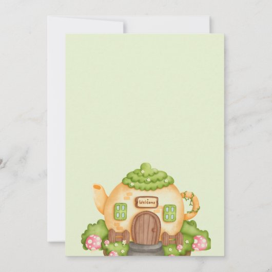 Eerste verjaardagsfeestje met feeëntje kaart (Achterkant)