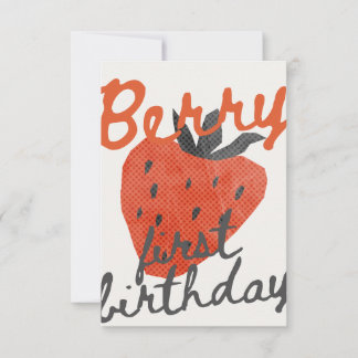 Eerste verjaardagsfeestje uitnodiging voor Berry