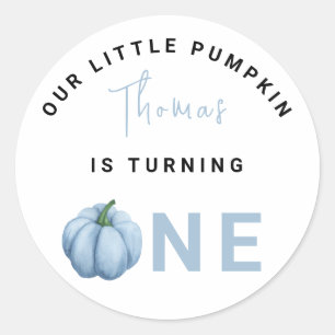 Eerste verjaardagsfeestje van Little Pumpkin Ronde Sticker
