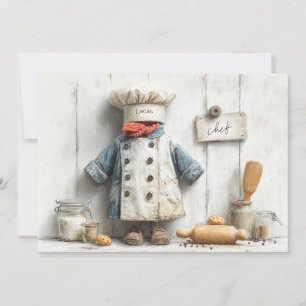 Eerste verjaardagsfeestje voor kleine chef kaart