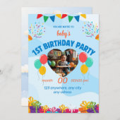 eerste verjaardagskaart kaart (Voorkant / Achterkant)