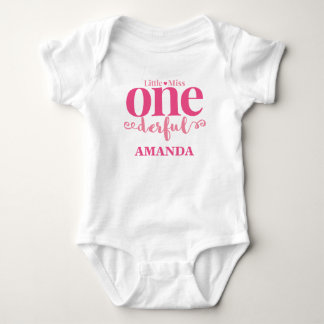 Eerste verjaardagsshirt voor kleine Onederful-meis Romper