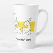 Eerste verjaardagstreinfeest latte mok (Rechts)