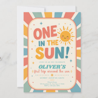 Eerste verjaardagsuitnodiging One in the Sun Kaart