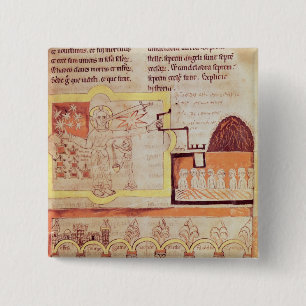 Eerste verschijning van de zoon van Man Vierkante Button 5,1 Cm