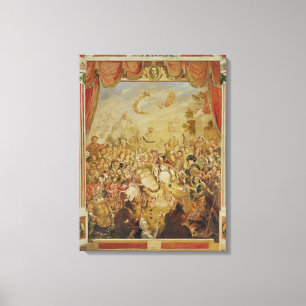 Eerste verschijning van William Shakespeare (1564- Canvas Afdruk