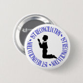 eerste verzoening - biecht ronde button 5,7 cm (Voorkant /achterkant)