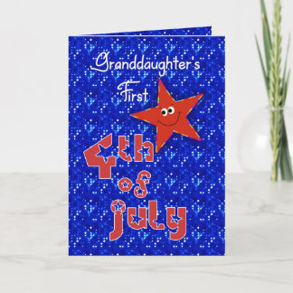 Eerste vierde juli van de kleindochter kaart