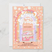 EERSTE Viering Groovy Daisy Van 4e Verjaardag Kaart (Voorkant)