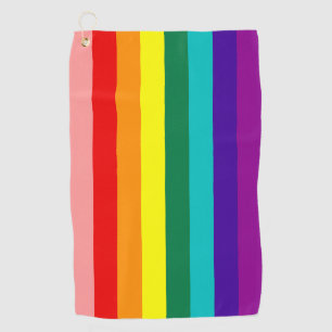 Eerste vlag voor regenboogpride golfhanddoek