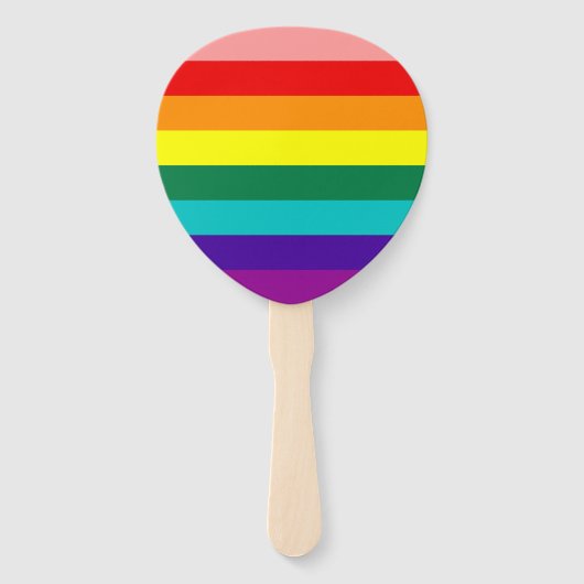 Eerste vlag voor regenboogpride handwaaier (Voorkant)