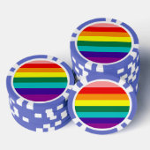Eerste vlag voor regenboogpride pokerchips (Opstapeling)