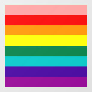 Eerste vlag voor regenboogpride  raamsticker