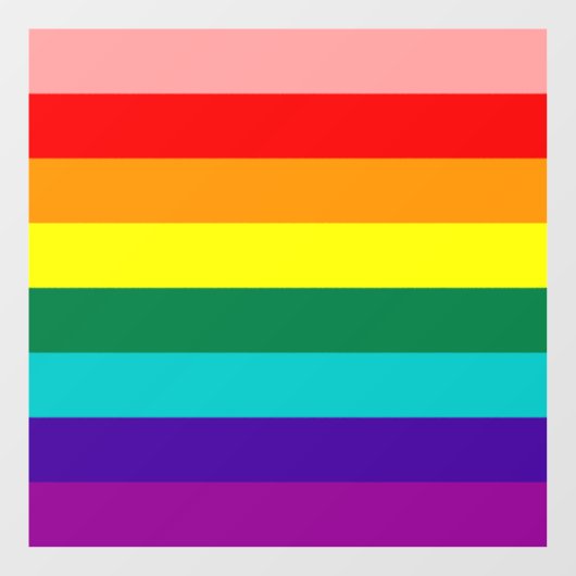 Eerste vlag voor regenboogpride  raamsticker (Vel)