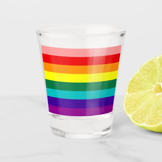 Eerste vlag voor regenboogpride shot glas (Voorkant)