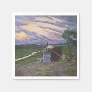 "Eerste vlucht!" Servet