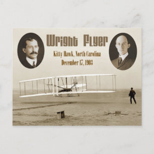 Eerste vlucht van de Wright Flyer van 1903 Briefkaart