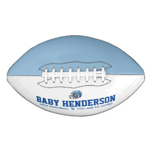 Eerste voetbal baby shower prop voor de baby american football