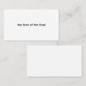 Eerste voor Forth Visitekaartje (Voorkant / Achterkant)