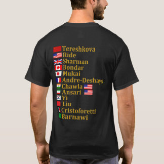 Eerste vrouwelijke astronauten van over de hele we t-shirt