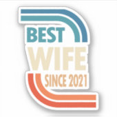 Eerste weduwschap Jubileum Beste vrouw sinds 2021 Sticker (Voorkant)