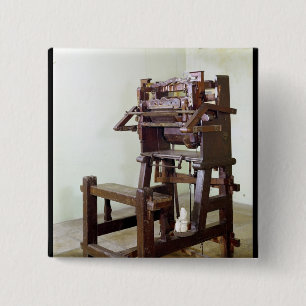 Eerste weefgetouwen voor het weven van kousen, 175 vierkante button 5,1 cm