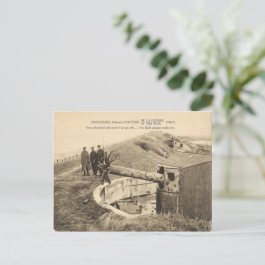 Eerste Wereldoorlog, België, Mariakerke, Pistolen Briefkaart (Staand voorkant)