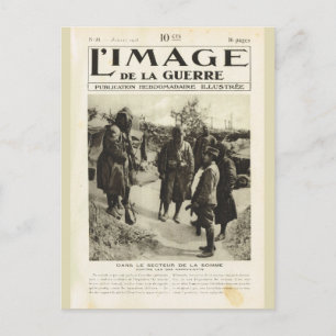 Eerste Wereldoorlog, soldaten in Somme Briefkaart