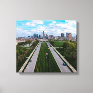 Eerste Wereldoorlog Vrijheidsbeeld Kansas City Mis Canvas Afdruk