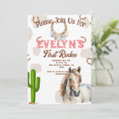 Eerste Western Hoefijzerpatroon Rodeo Kaart (Staand voorkant)