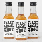 Eerste wettelijke Shot Retro Black, aangepast op 2 Likeurfles Etiket (Flessen)