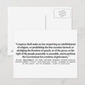 Eerste wijziging van de grondwet van de Verenigde  Briefkaart (Voorkant / Achterkant)