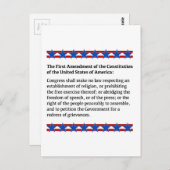 Eerste wijzigingsrecht briefkaart (Voorkant / Achterkant)