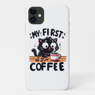 Eerste Zwarte Koffie Avontuur iPhone 11 Hoesje