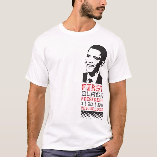 eerste zwarte president (w/o logo) t-shirt (Voorkant)
