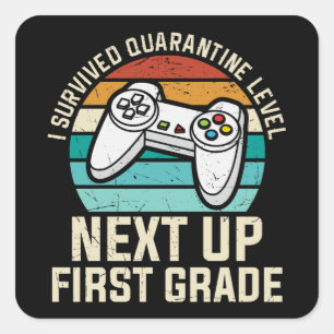 Eersteklas Gamer Rugzak Schoolkind Cadeau Vierkante Sticker