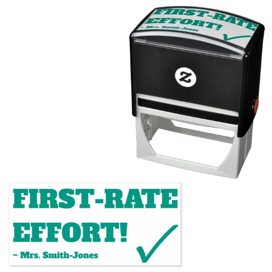 "EERSTEKLAS INSPANNING!" + Aangepaste Tutor Naam Zelfinktende Stempel (In situ)