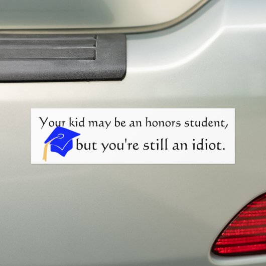 eersteklas student bumpersticker (Op auto)