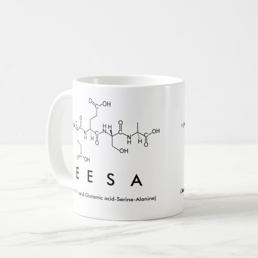 Eesa peptide nom mug (Devant gauche)