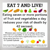 Eet 7 en leef! poster (Voorkant)