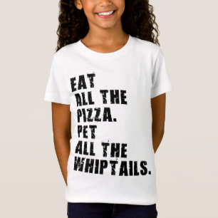 Eet al het pizza huisdier alle zweepstaarten t-shirt